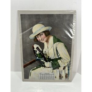 Antique 1922 Advertising Woman Wheel Calendar Lithographic Complete RARE